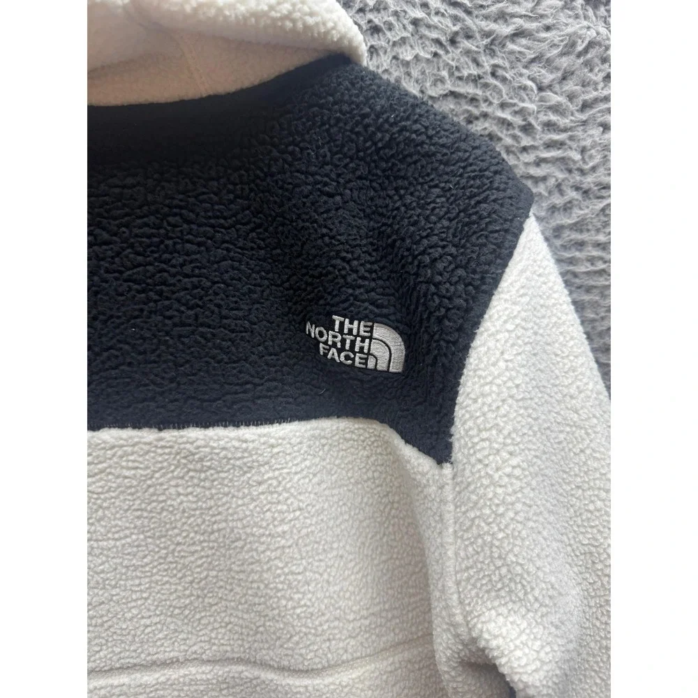 The North Face Gemma Fleece Hooded Sherpa Jacket White Black Womens Size M - Picture 4 of 14